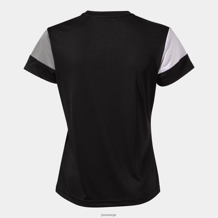 nei Joma skjorte kortermet crew v svart grå hvit FBD0T01590 kvinner