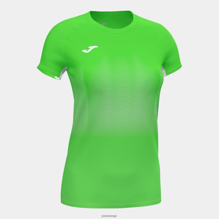 nei Joma skjorte kortermet elite vii fluorescerende grønn hvit FBD0T01683 kvinner