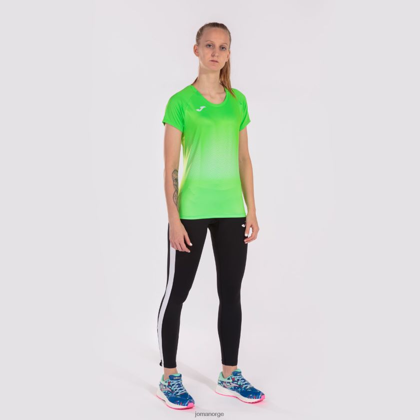 nei Joma skjorte kortermet elite vii fluorescerende grønn hvit FBD0T01683 kvinner