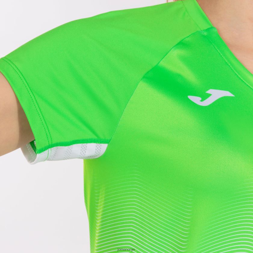 nei Joma skjorte kortermet elite vii fluorescerende grønn hvit FBD0T01683 kvinner