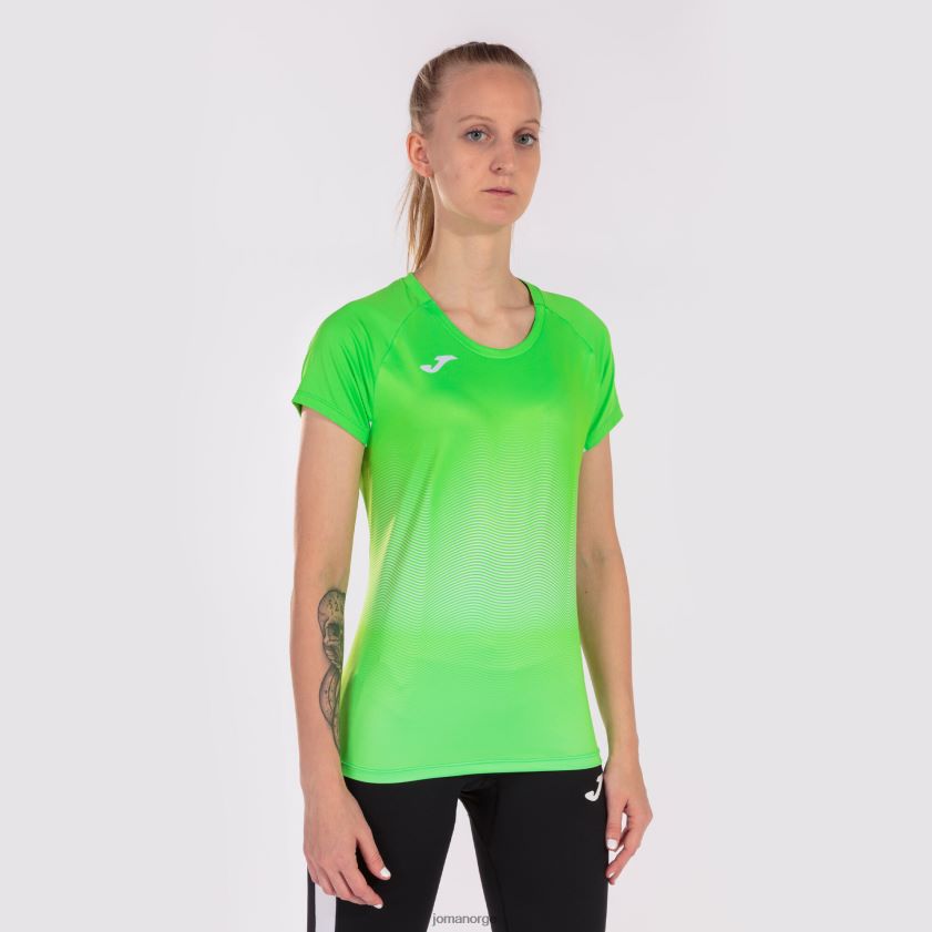 nei Joma skjorte kortermet elite vii fluorescerende grønn hvit FBD0T01683 kvinner