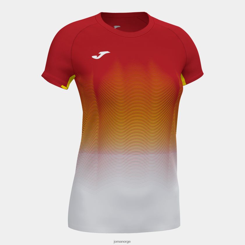 nei Joma skjorte kortermet elite vii rød hvit gul FBD0T02355 kvinner
