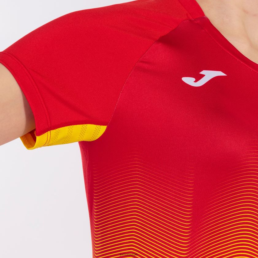 nei Joma skjorte kortermet elite vii rød hvit gul FBD0T02355 kvinner