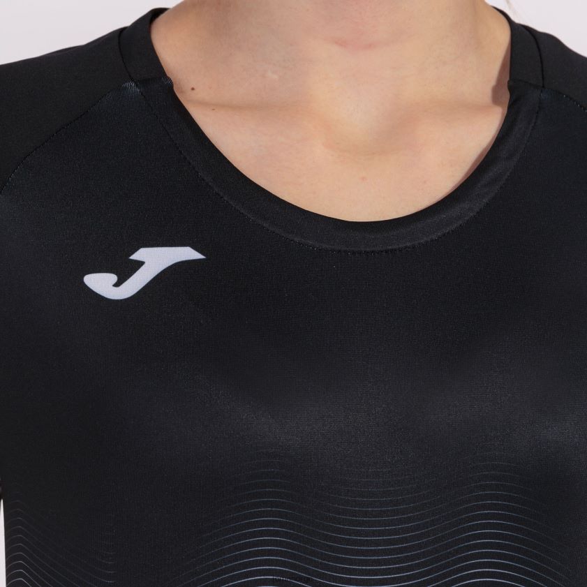 nei Joma skjorte kortermet elite vii svart hvit grå FBD0T03789 kvinner