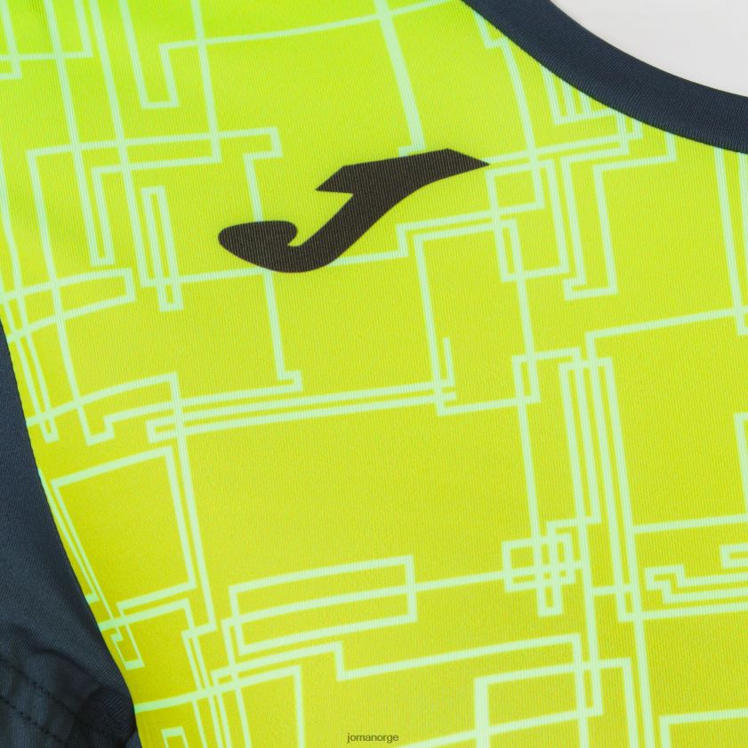 nei Joma skjorte kortermet elite viii marineblå fluorescerende gul FBD0T02581 kvinner