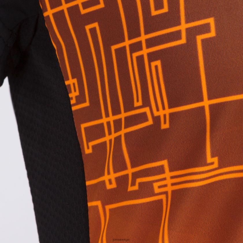 nei Joma skjorte kortermet elite viii svart oransje FBD0T01893 kvinner