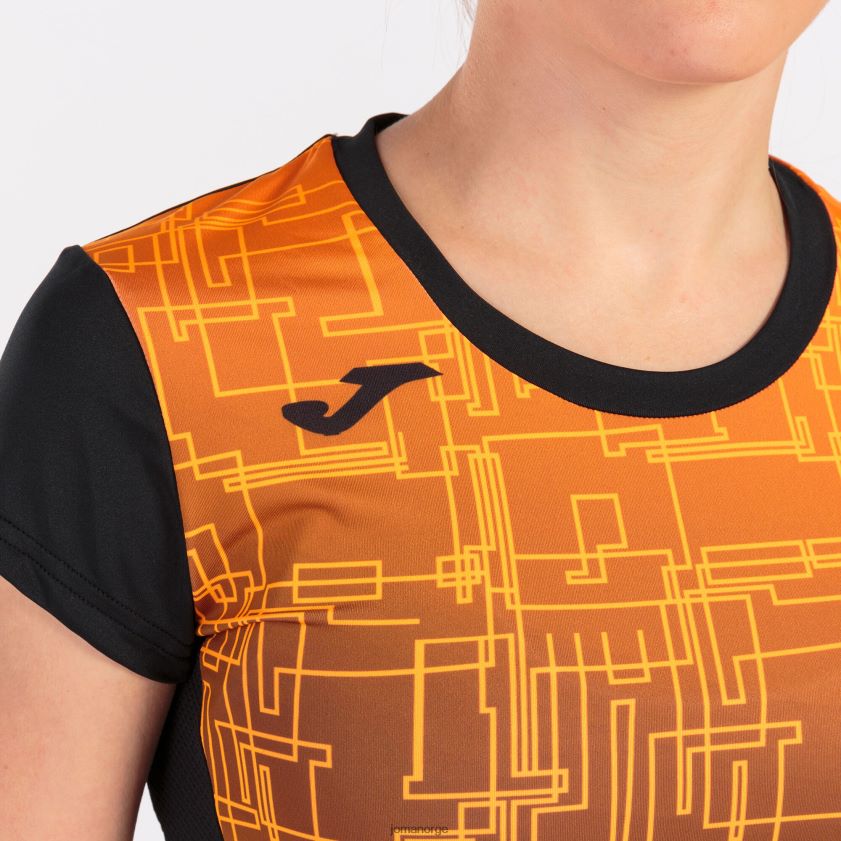 nei Joma skjorte kortermet elite viii svart oransje FBD0T01893 kvinner