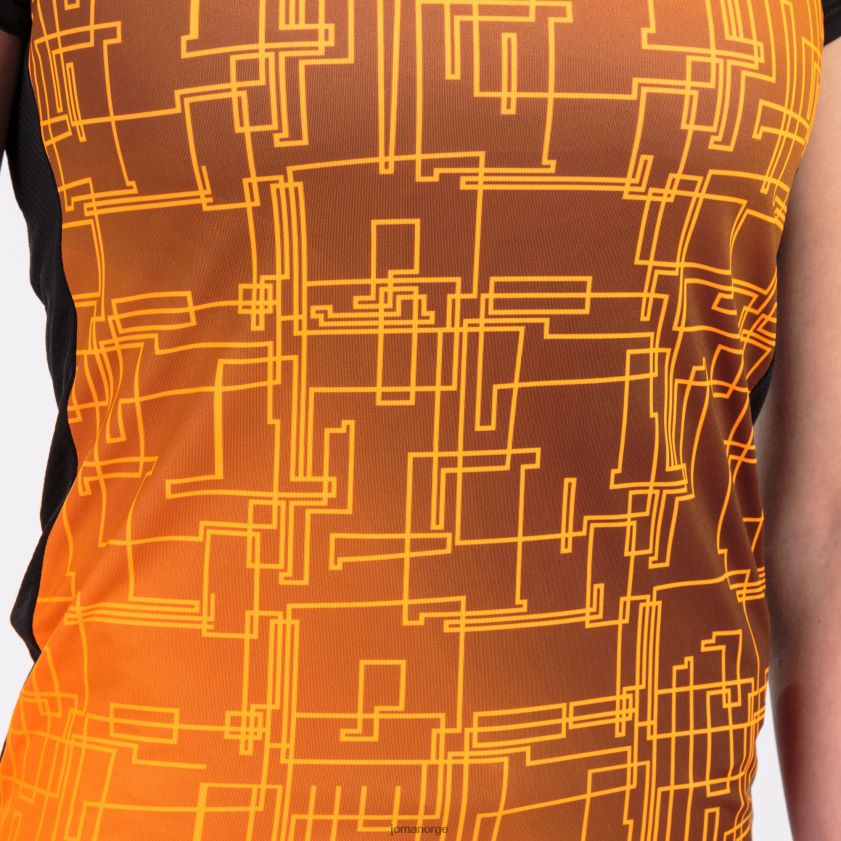nei Joma skjorte kortermet elite viii svart oransje FBD0T01893 kvinner