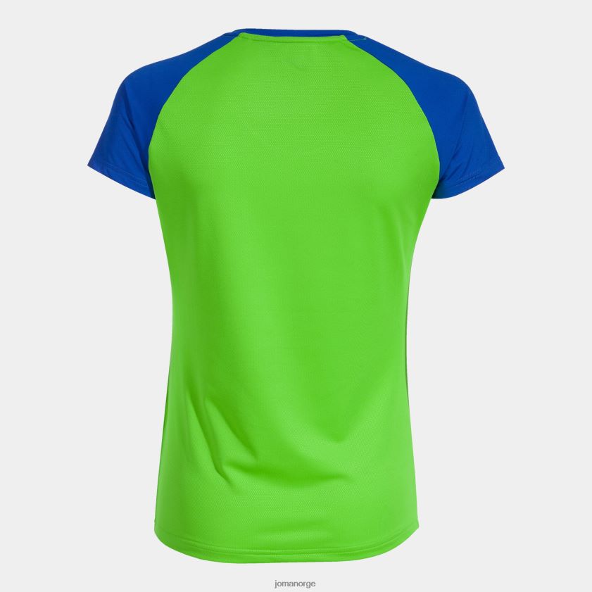 nei Joma skjorte kortermet elite x fluorescerende grønn kongeblå FBD0T01750 kvinner