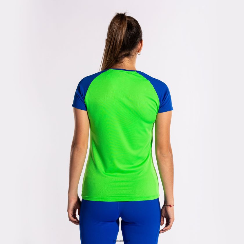 nei Joma skjorte kortermet elite x fluorescerende grønn kongeblå FBD0T01750 kvinner