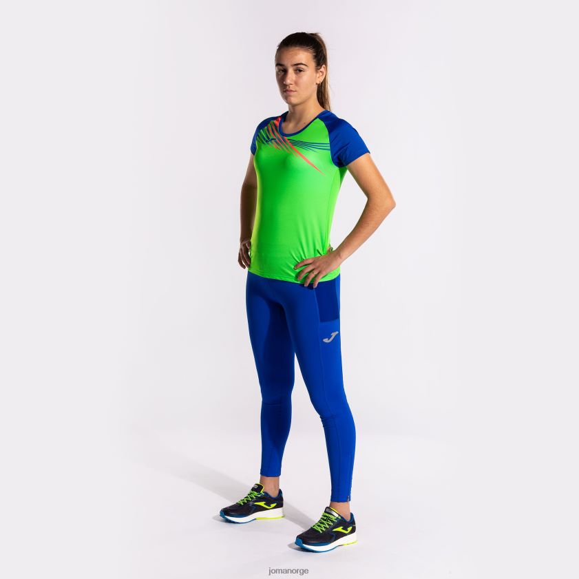 nei Joma skjorte kortermet elite x fluorescerende grønn kongeblå FBD0T01750 kvinner