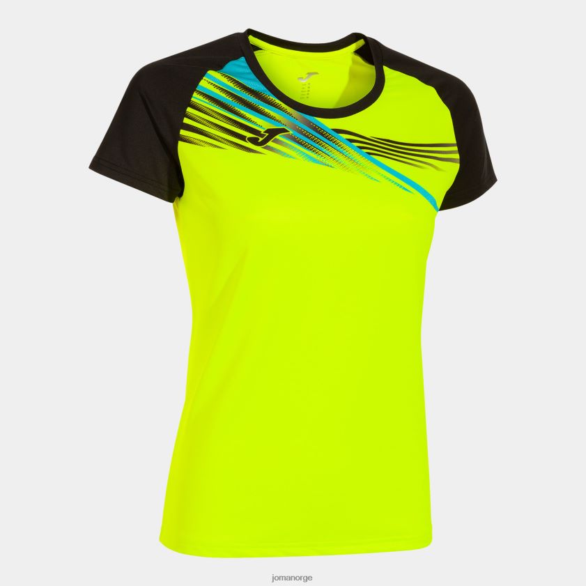 nei Joma skjorte kortermet elite x fluorescerende gul svart FBD0T01908 kvinner