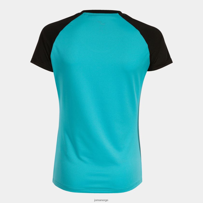 nei Joma skjorte kortermet elite x fluorescerende turkis svart FBD0T04059 kvinner