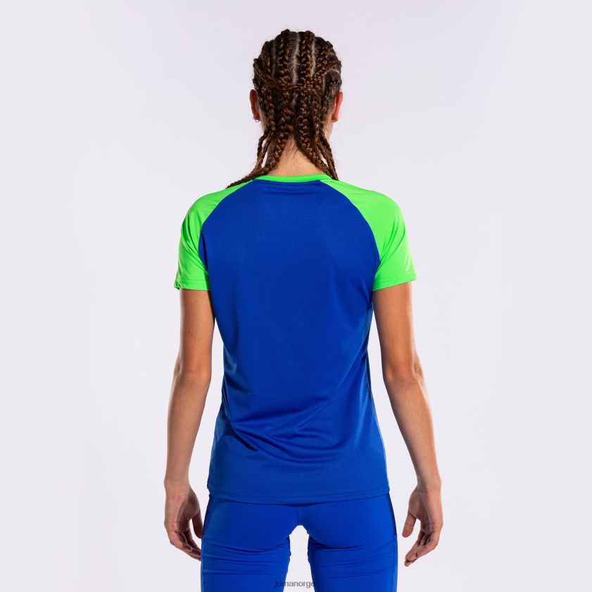nei Joma skjorte kortermet elite x kongeblå fluorescerende grønn FBD0T01763 kvinner