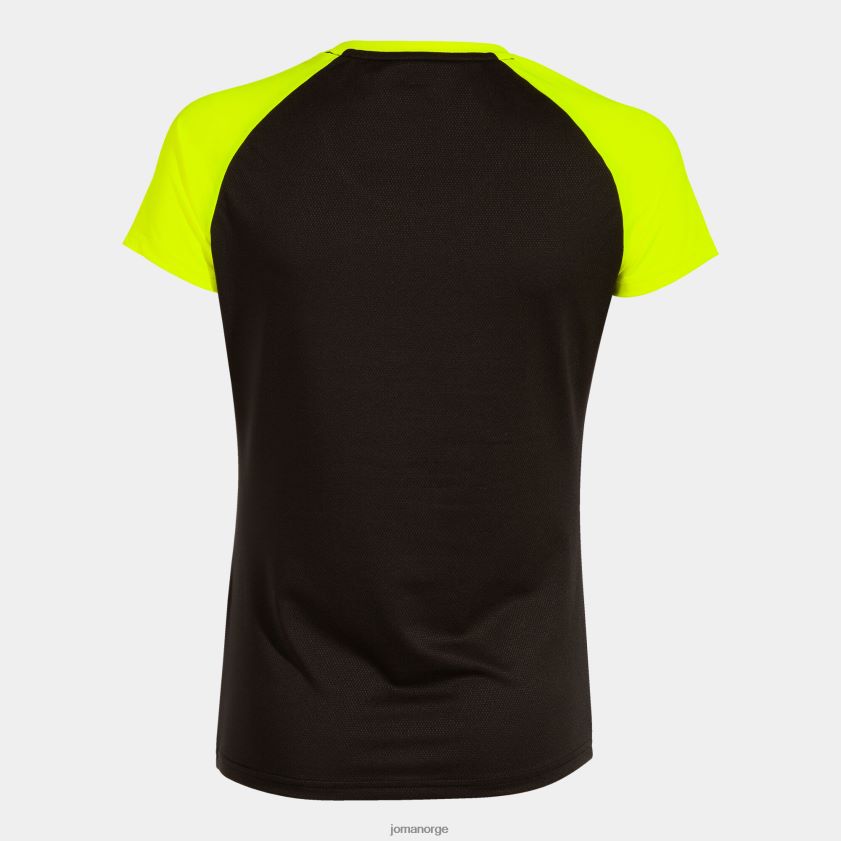 nei Joma skjorte kortermet elite x svart fluorescerende gul FBD0T01593 kvinner