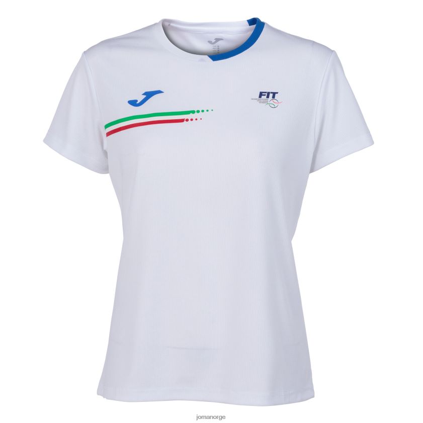 nei Joma skjorte kortermet italiensk tennisforbund hvit FBD0T01809 kvinner