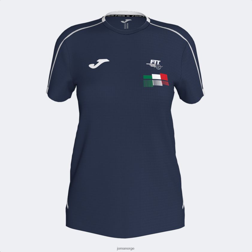 nei Joma skjorte kortermet italiensk tennisforbund marineblå FBD0T02512 kvinner