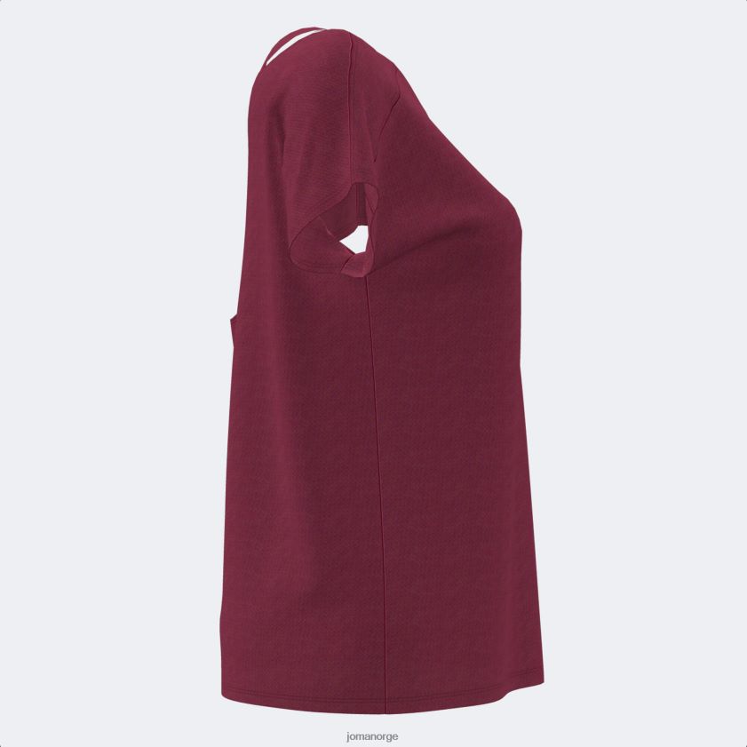 nei Joma skjorte kortermet kjerne burgunder FBD0T02121 kvinner