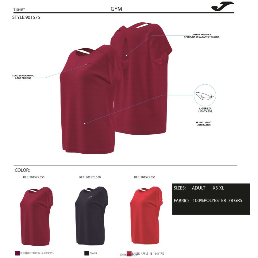 nei Joma skjorte kortermet kjerne svart FBD0T03858 kvinner
