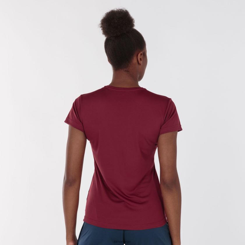 nei Joma skjorte kortermet kombi burgunder FBD0T01693 kvinner