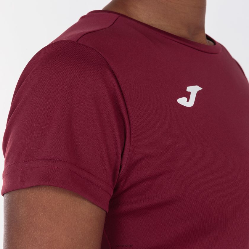 nei Joma skjorte kortermet kombi burgunder FBD0T01693 kvinner