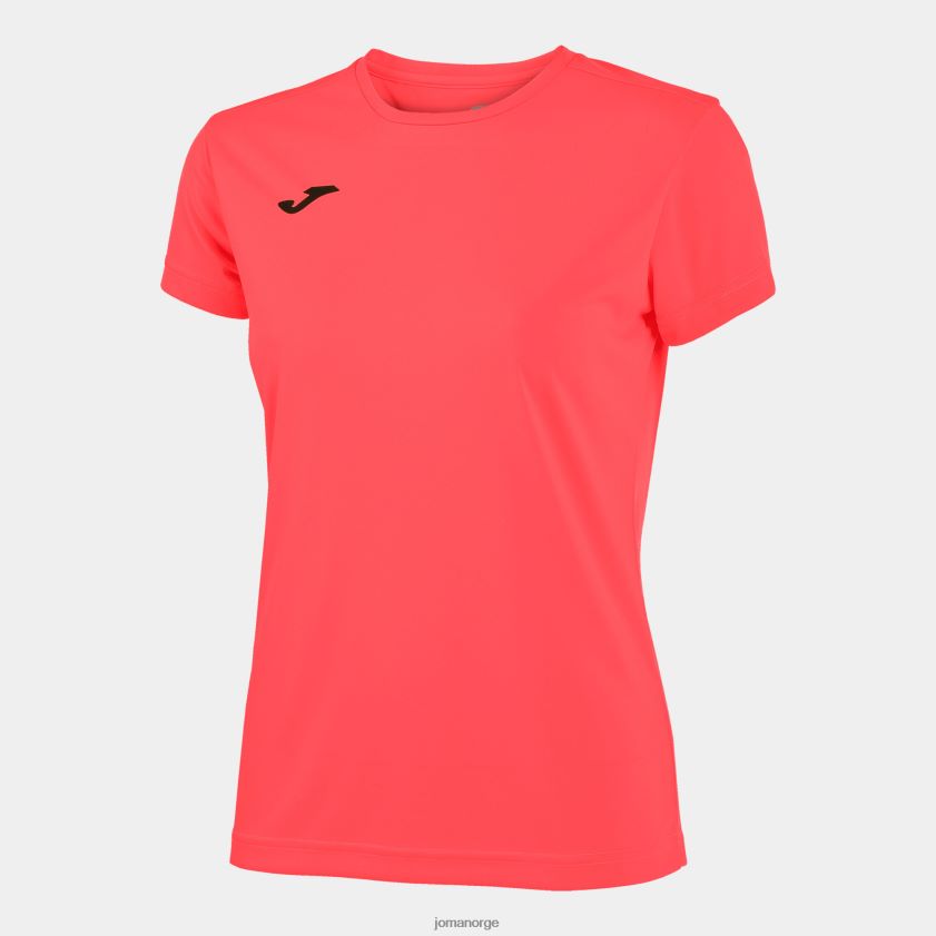 nei Joma skjorte kortermet kombi fluorescerende koraller FBD0T01690 kvinner