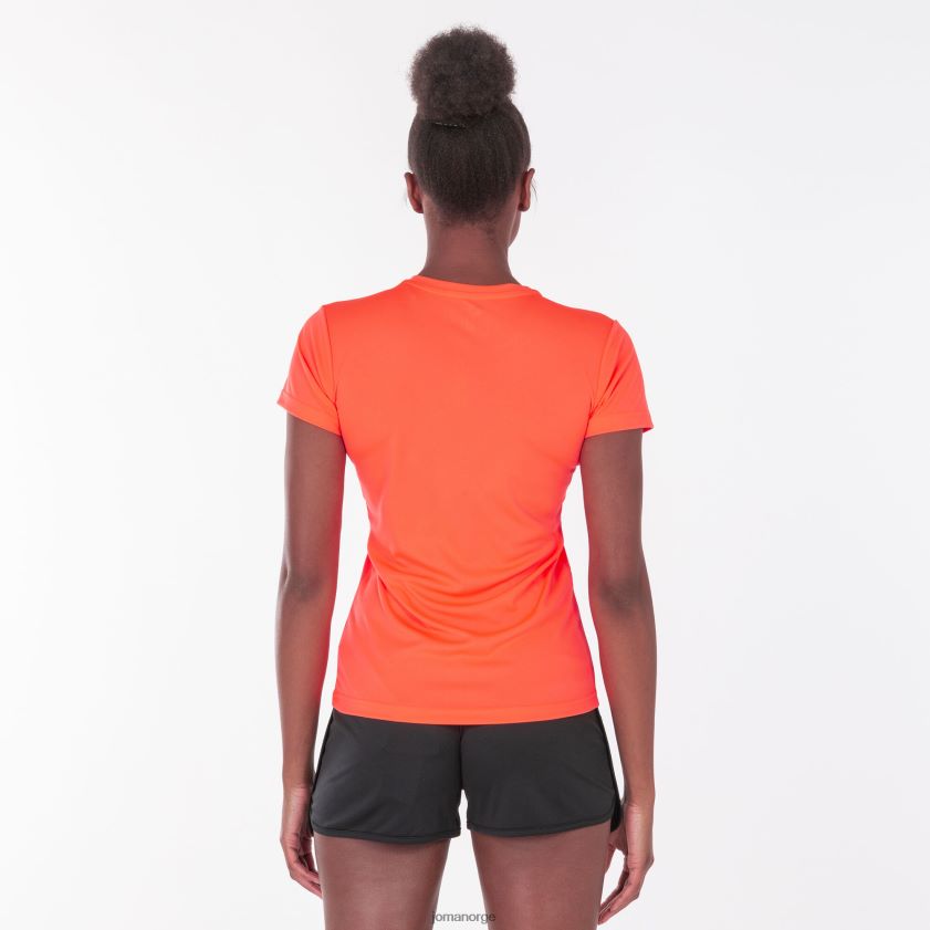 nei Joma skjorte kortermet kombi fluorescerende koraller FBD0T01690 kvinner