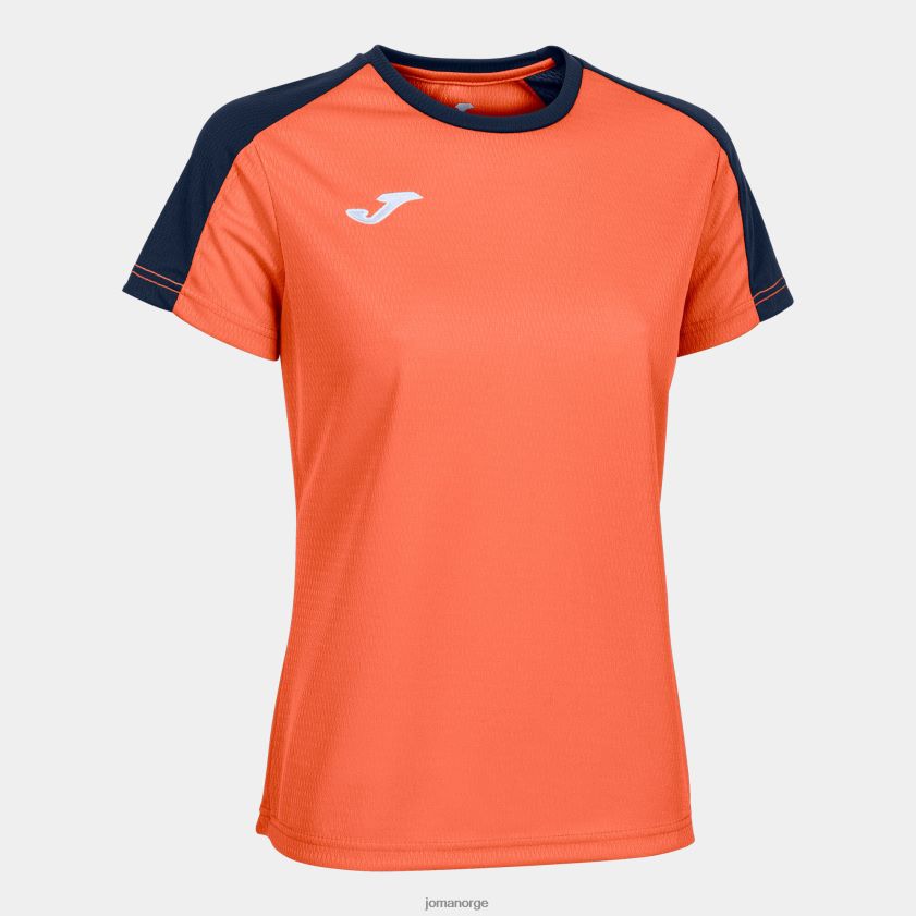 nei Joma skjorte kortermet økomesterskap fluorescerende oransje marineblå FBD0T03819 kvinner