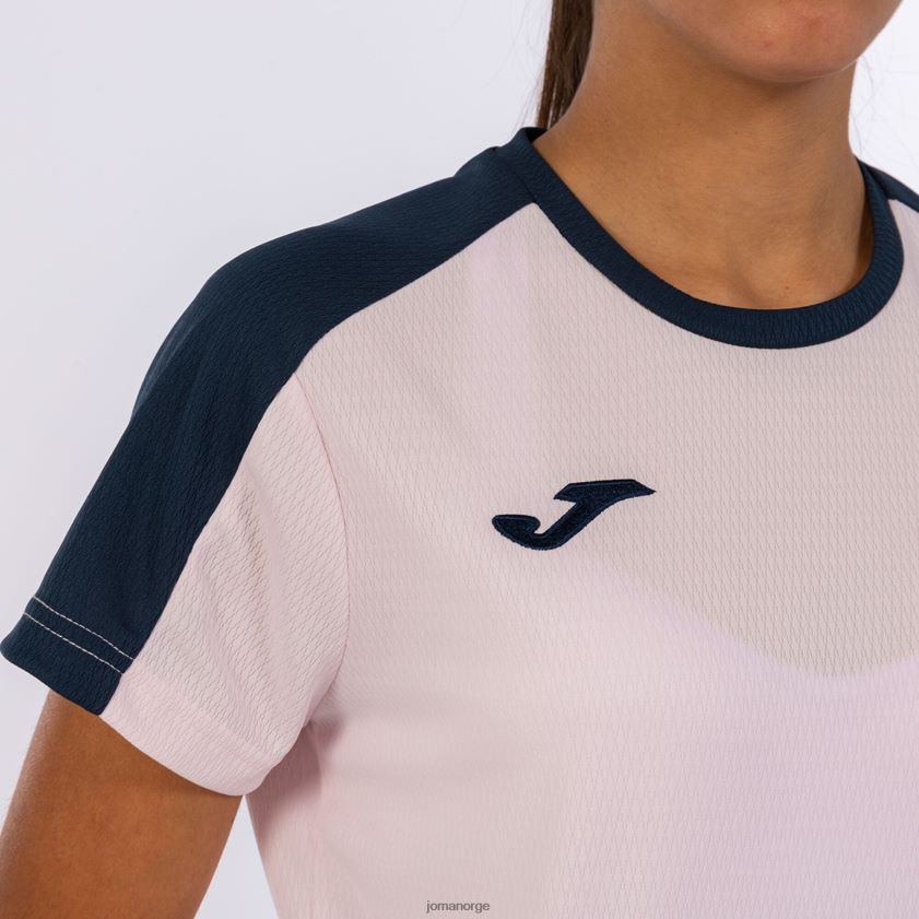 nei Joma skjorte kortermet økomesterskap rosa marineblå FBD0T02374 kvinner