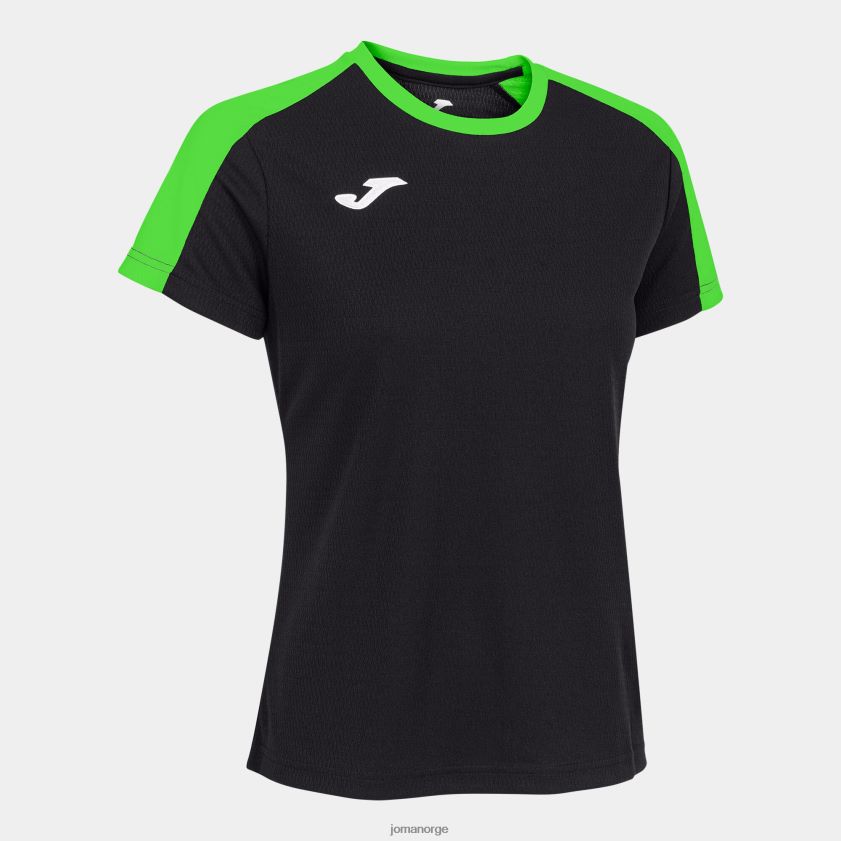 nei Joma skjorte kortermet økomesterskap svart fluorescerende grønn FBD0T04010 kvinner
