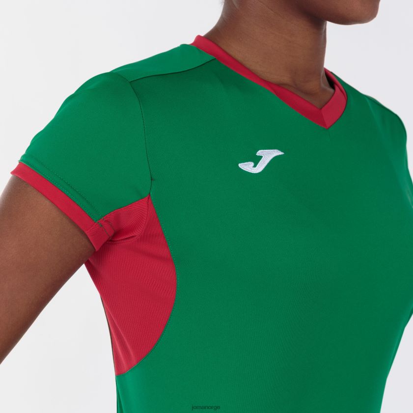 nei Joma skjorte kortermet mesterskap iv grønn rød FBD0T03589 kvinner