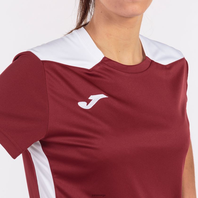 nei Joma skjorte kortermet mesterskap vi burgunder hvit FBD0T02575 kvinner