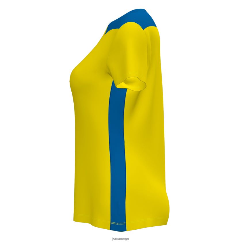 nei Joma skjorte kortermet mesterskap vi gul kongeblå FBD0T04050 kvinner