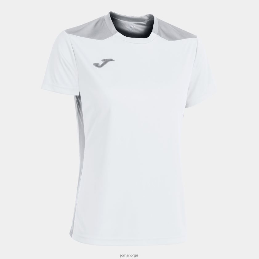 nei Joma skjorte kortermet mesterskap vi hvit grå FBD0T02661 kvinner