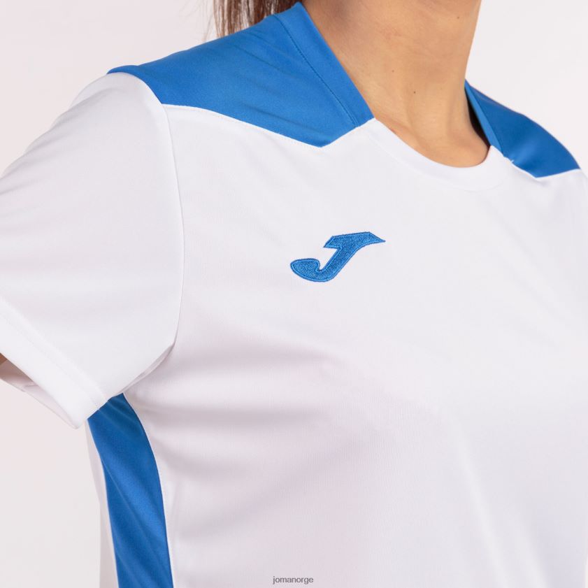 nei Joma skjorte kortermet mesterskap vi hvit kongeblå FBD0T03963 kvinner