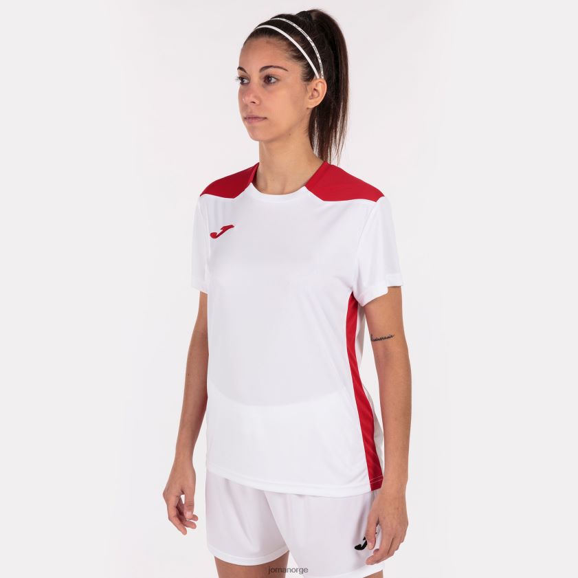 nei Joma skjorte kortermet mesterskap vi hvit rød FBD0T02660 kvinner