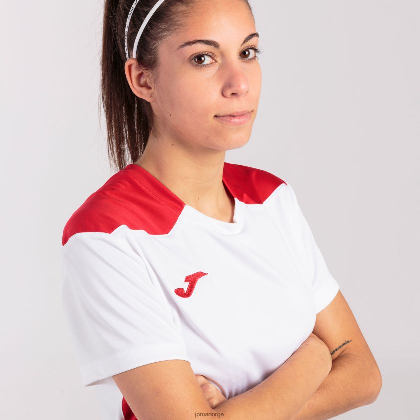 nei Joma skjorte kortermet mesterskap vi hvit rød FBD0T02660 kvinner