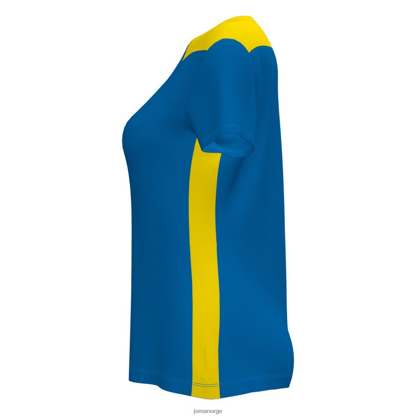 nei Joma skjorte kortermet mesterskap vi kongeblå gul FBD0T03682 kvinner