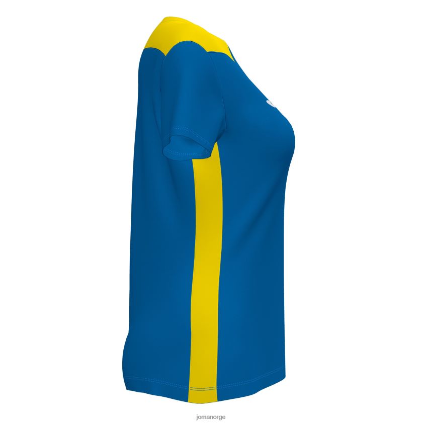 nei Joma skjorte kortermet mesterskap vi kongeblå gul FBD0T03682 kvinner
