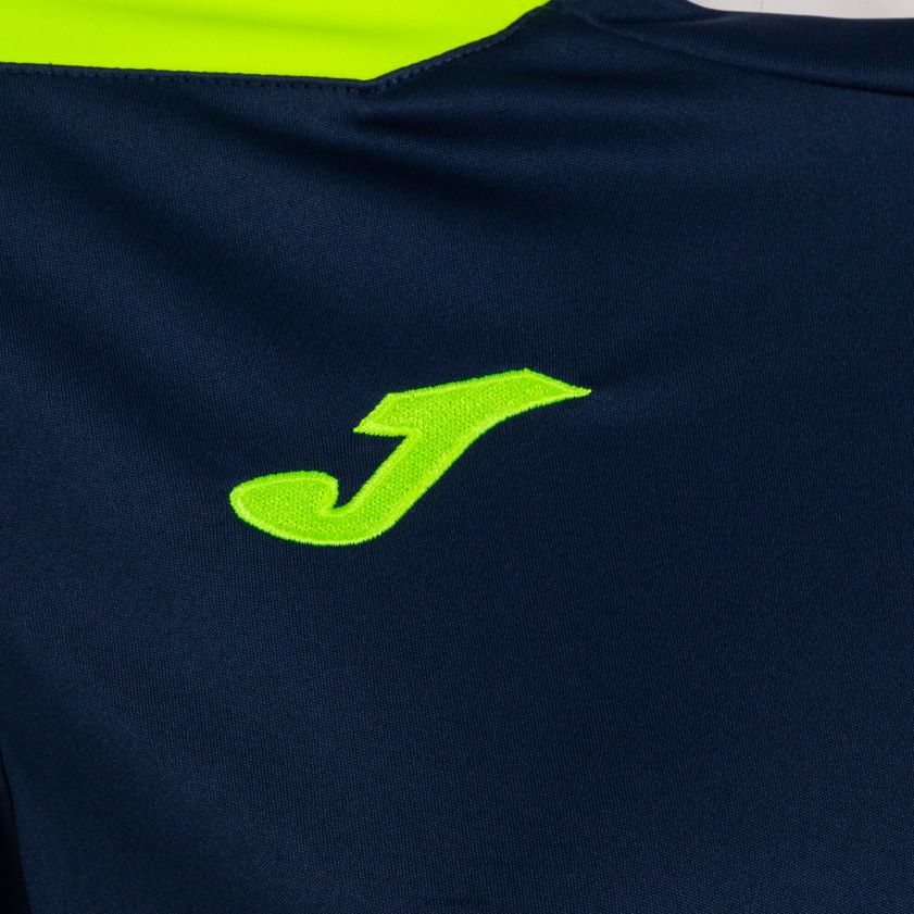 nei Joma skjorte kortermet mesterskap vi marineblå fluorescerende gul FBD0T02662 kvinner