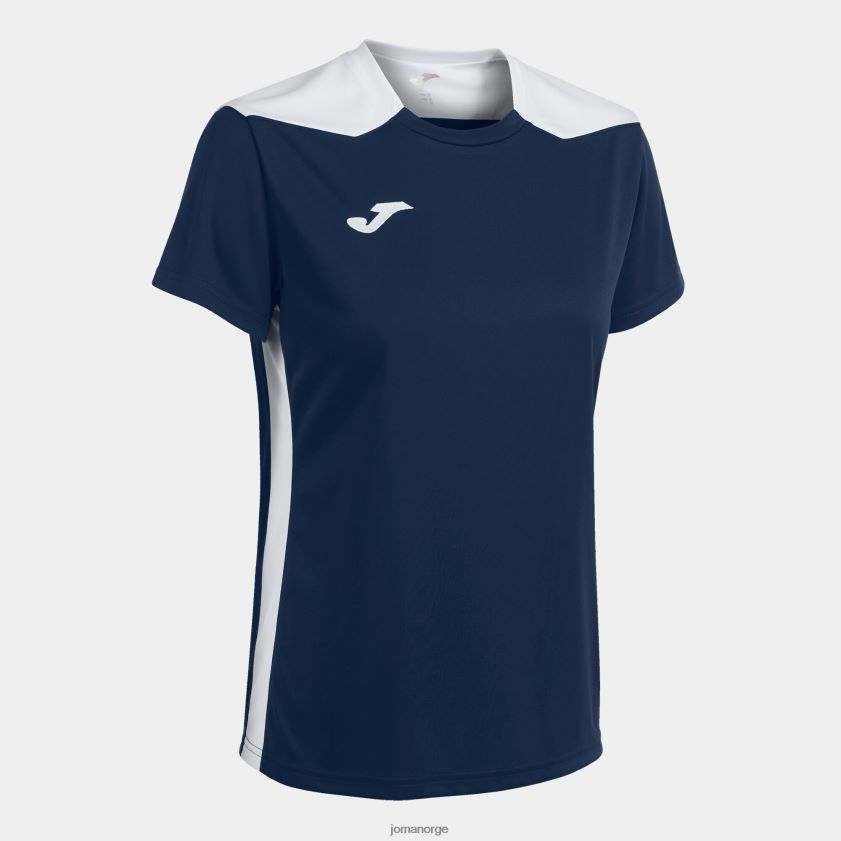 nei Joma skjorte kortermet mesterskap vi marineblå hvit FBD0T02002 kvinner