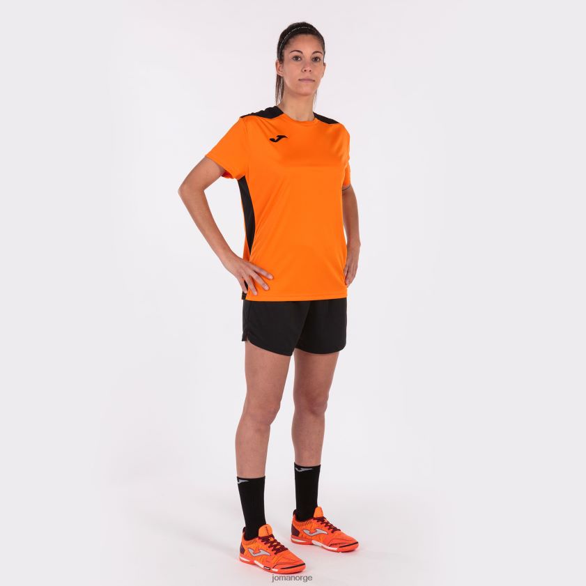 nei Joma skjorte kortermet mesterskap vi oransje svart FBD0T02235 kvinner