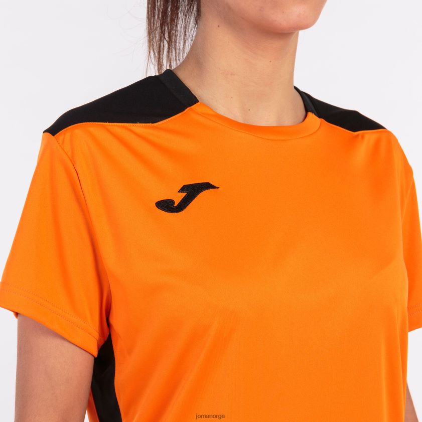 nei Joma skjorte kortermet mesterskap vi oransje svart FBD0T02235 kvinner