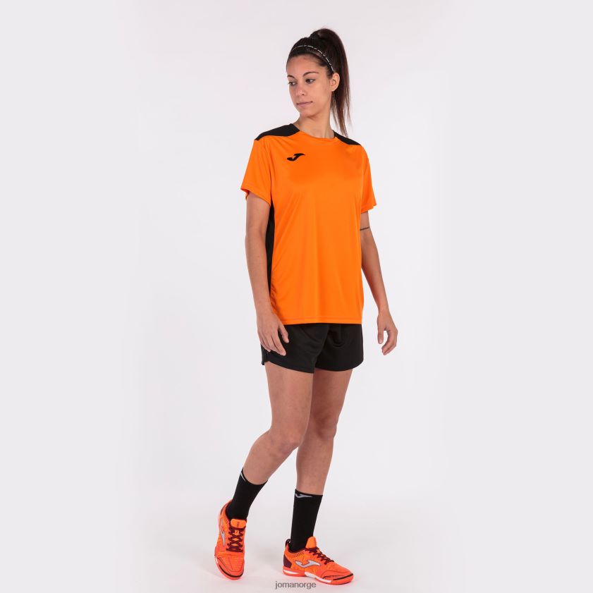 nei Joma skjorte kortermet mesterskap vi oransje svart FBD0T02235 kvinner