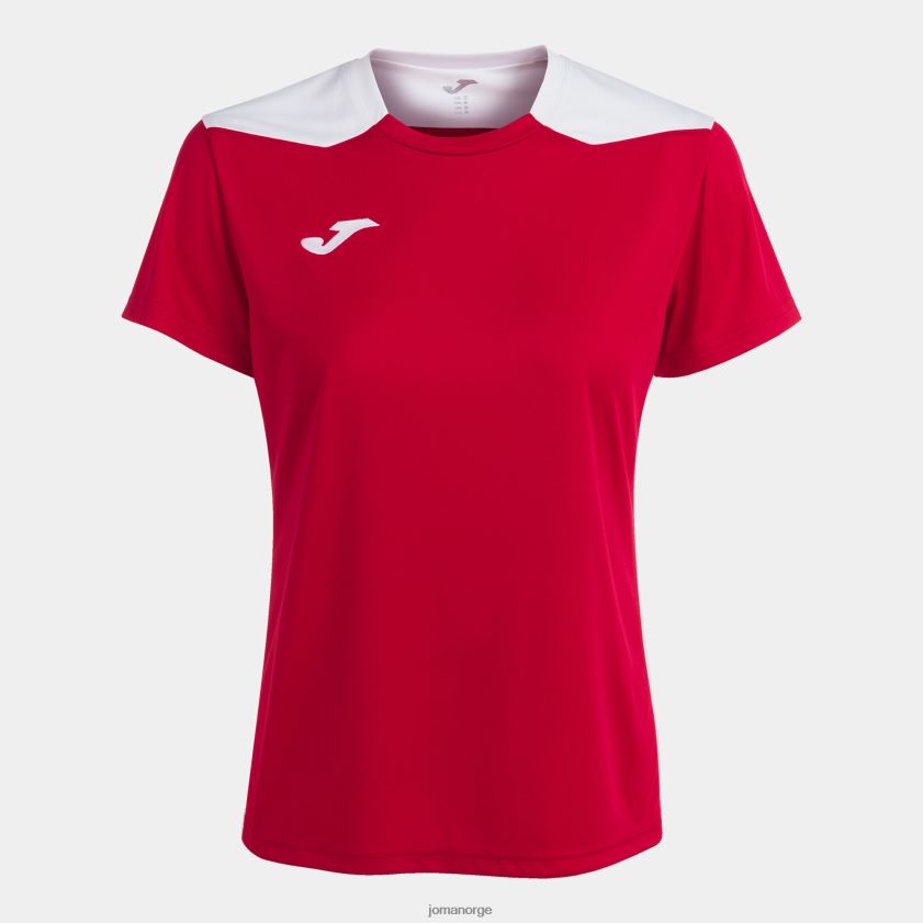 nei Joma skjorte kortermet mesterskap vi rød Hvit FBD0T01898 kvinner