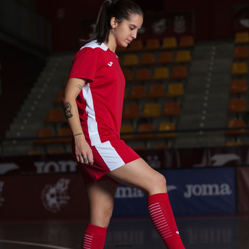 nei Joma skjorte kortermet mesterskap vi rød Hvit FBD0T01898 kvinner
