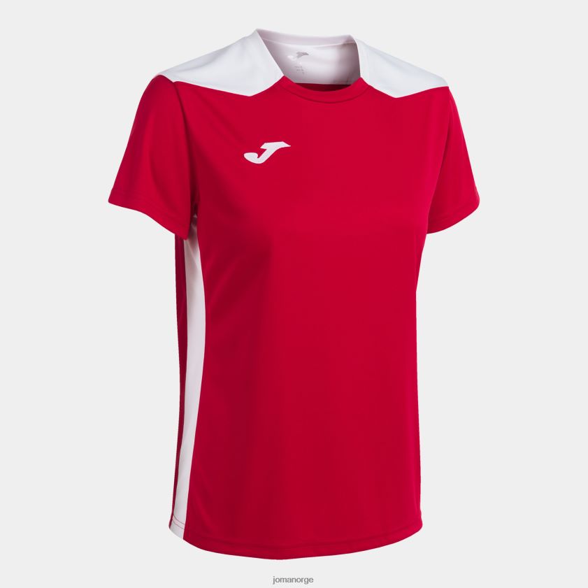nei Joma skjorte kortermet mesterskap vi rød Hvit FBD0T01898 kvinner