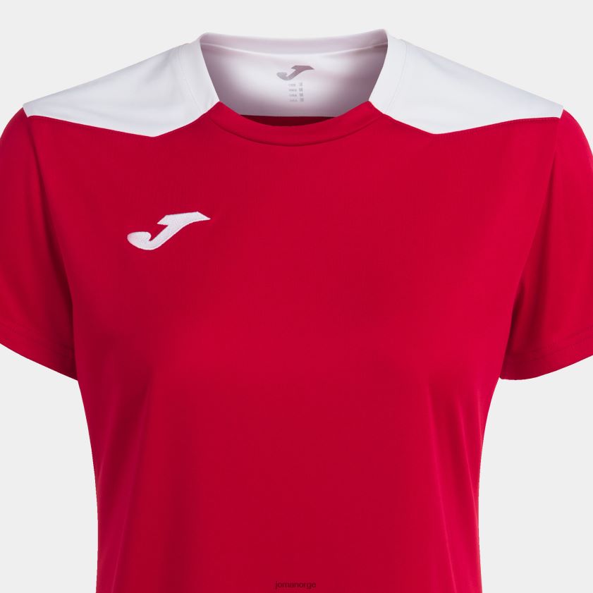 nei Joma skjorte kortermet mesterskap vi rød Hvit FBD0T01898 kvinner