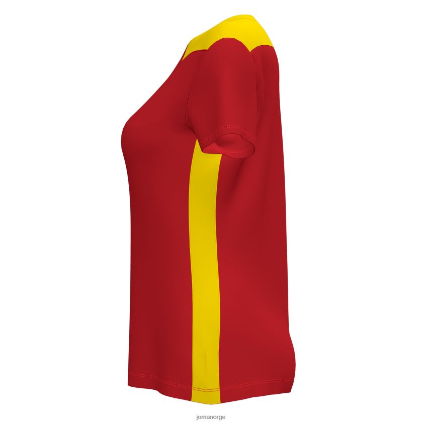 nei Joma skjorte kortermet mesterskap vi rød gul FBD0T01709 kvinner