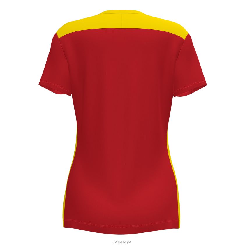 nei Joma skjorte kortermet mesterskap vi rød gul FBD0T01709 kvinner